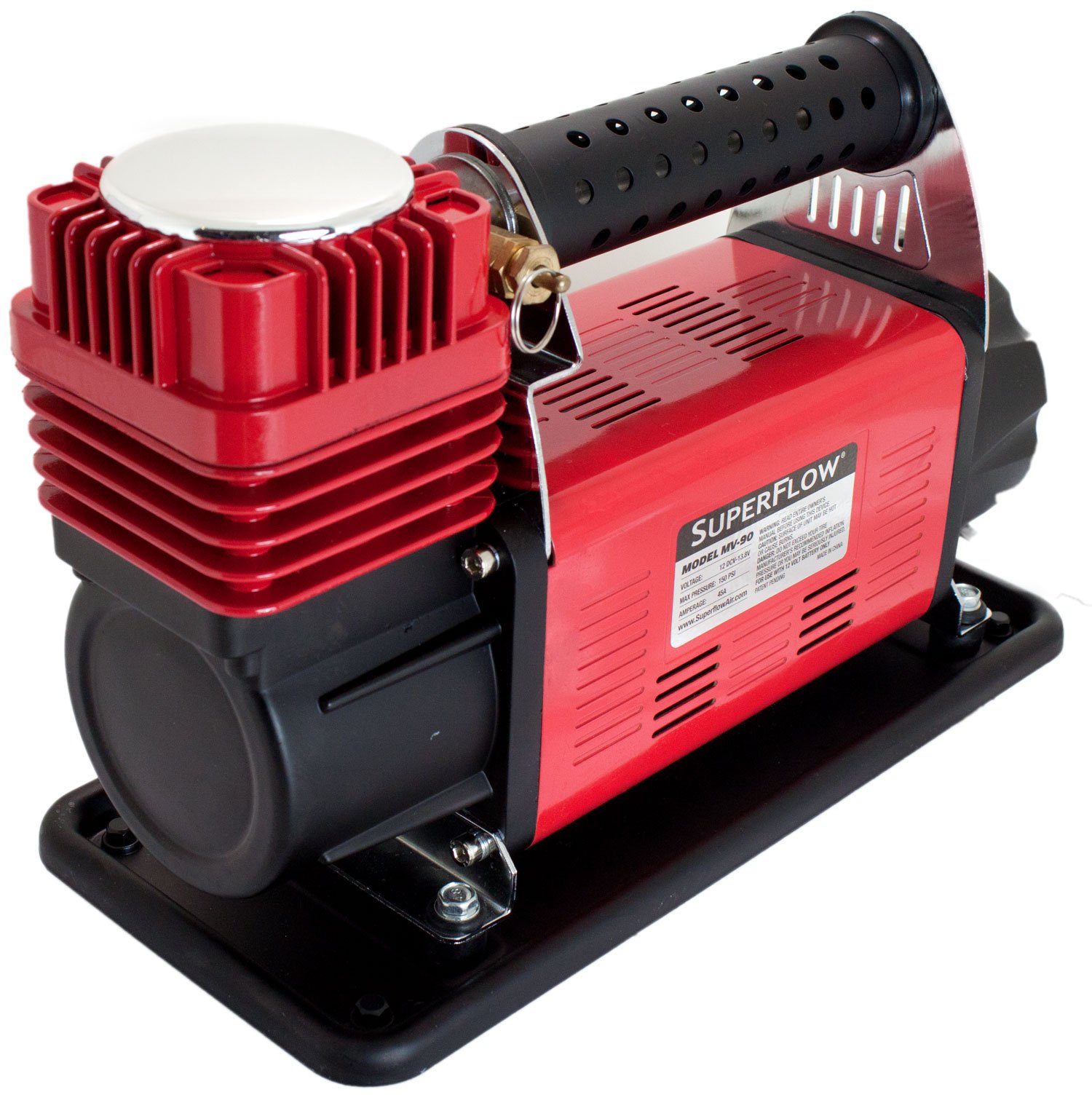 Amazon | superflowbrands 12V HD プレミアム エアコンプレッサー 大型